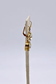 La Vie Parisienne - Champagne  Swarovski Crystal Leverback Hanging Stud Earrings