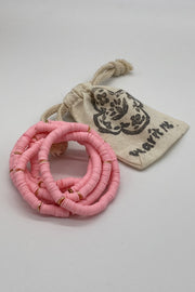 Marit Rae Jewelry - Stacked Silicone Embellished Bracelet - Baby Pink