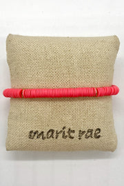 Marit Rae Jewelry - Stacked Silicone Embellished Bracelet - Hot Pink
