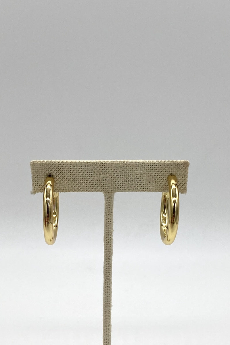 Marit Rae Jewelry - Hoop Earrings in Gold Vermeil - 1 1/8"