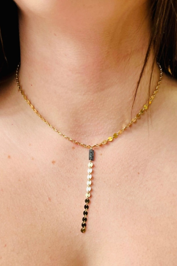 Tree Myriah - Clementine Lariat with Kyanite - 16"