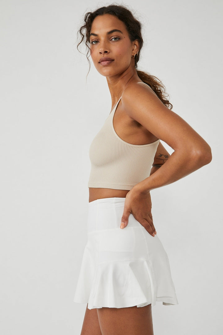 Free People Movement - Cropped Run Tank in Sandshell