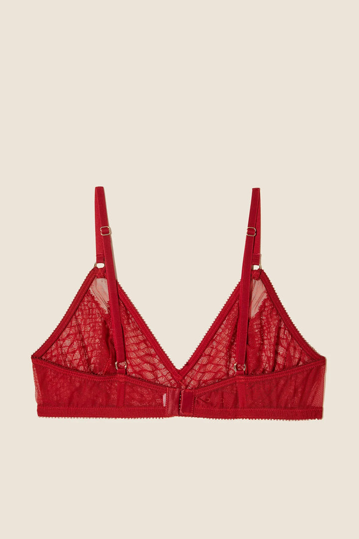 Cosabella - Sutra Triangle Bralette in Sindoor Red