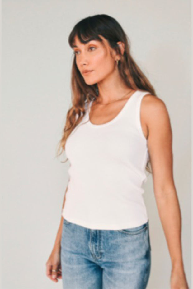 perfectwhitetee - Debbie Tank Top in Sugar