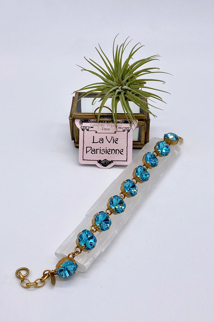 La Vie Parisienne - Swarovski Crystal Bracelet - Aquamarine