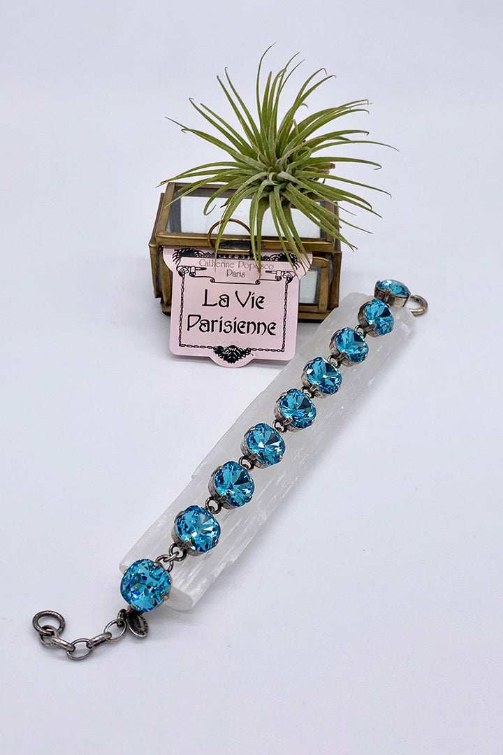 La Vie Parisienne - Swarovski Crystal Bracelet - Aquamarine