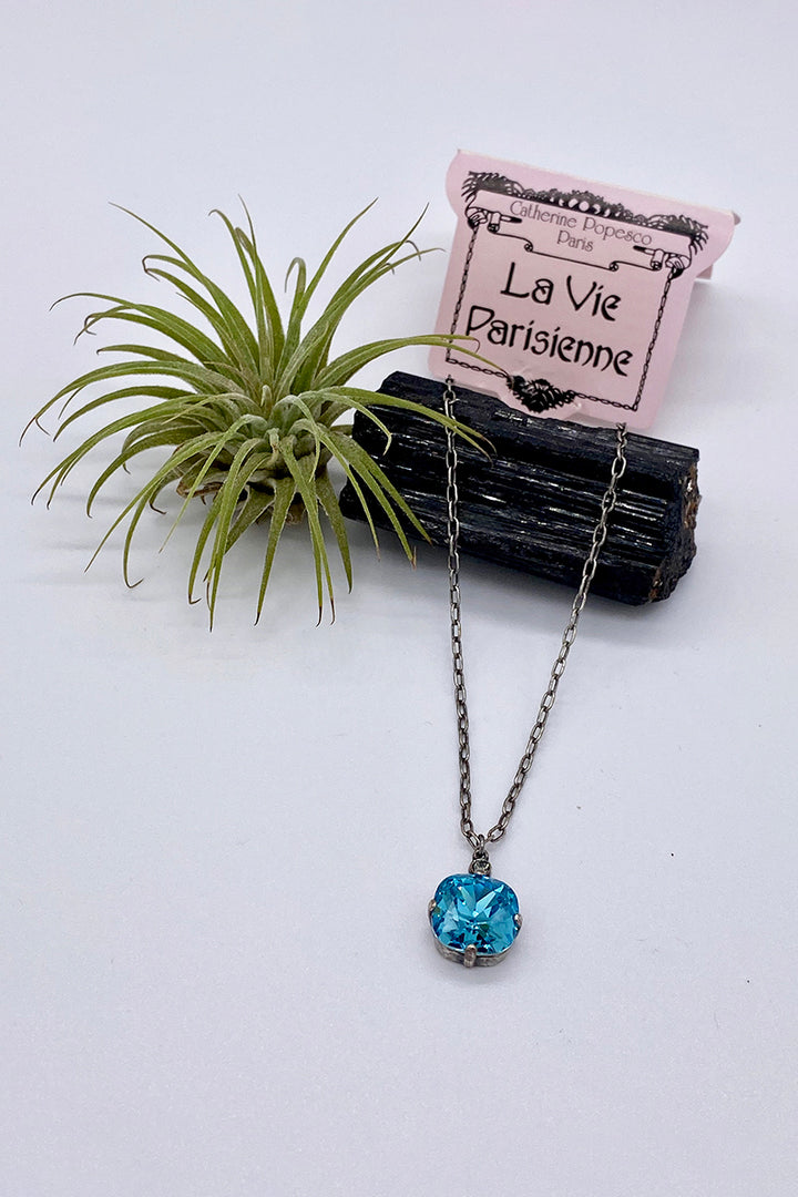 La Vie Parisienne - Swarovski Crystal Necklace - Aquamarine