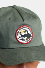 RVCA - Tipsy Toucan Snapback Hat in Olive