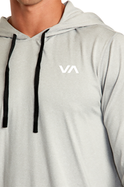 RVCA - C-ABLE Pullover Hoodie in Light Heather Grey