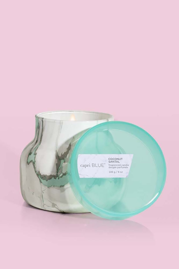 carpi BLUE - Coconut Santal Modern Marble Petite Jar, 8 oz