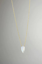 Tree Myriah - Moonstone Leaf Necklace