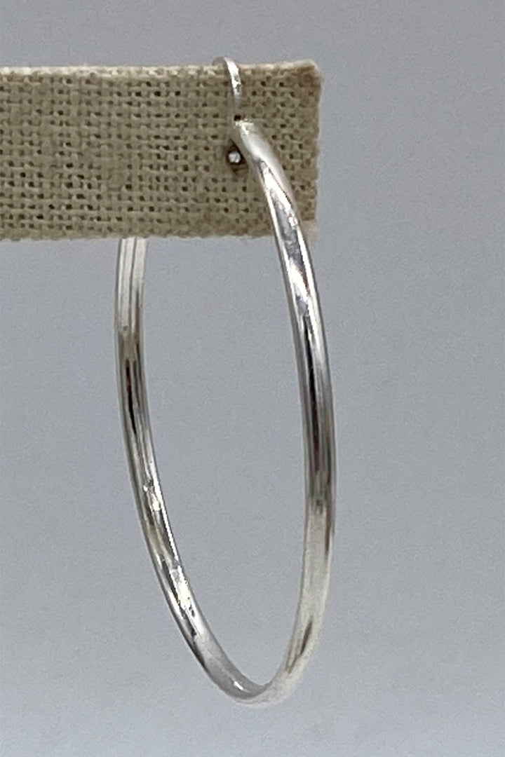 Blue Ox Signature Jewelry - 2" Hoop Earrings in Sterling Silver