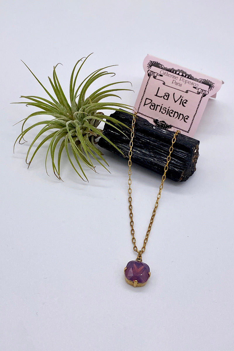 La Vie Parisienne - Swarovski Crystal Necklace - Lavender Opal