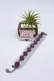 La Vie Parisienne - Swarovski Crystal Bracelet - Lavender Opal