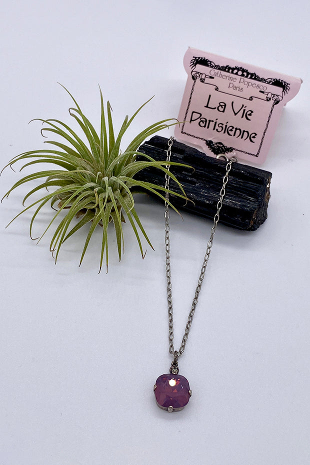 La Vie Parisienne - Swarovski Crystal Necklace - Lavender Opal