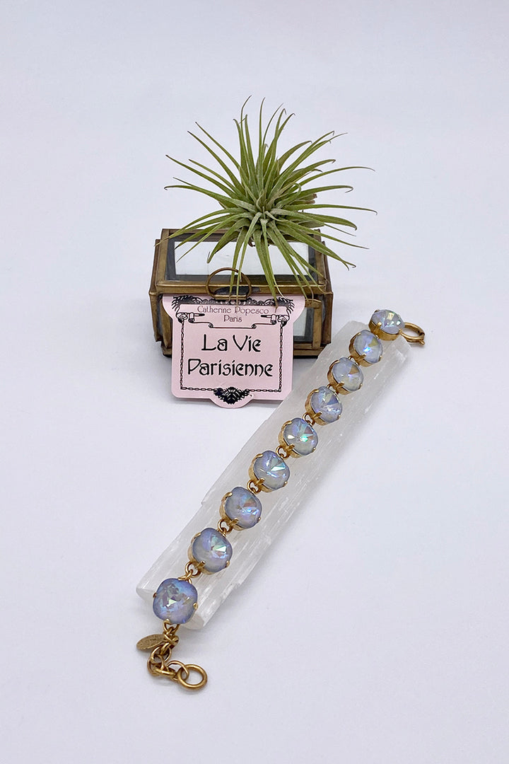 La Vie Parisienne - Swarovski Crystal Bracelet - Light Grey Opal