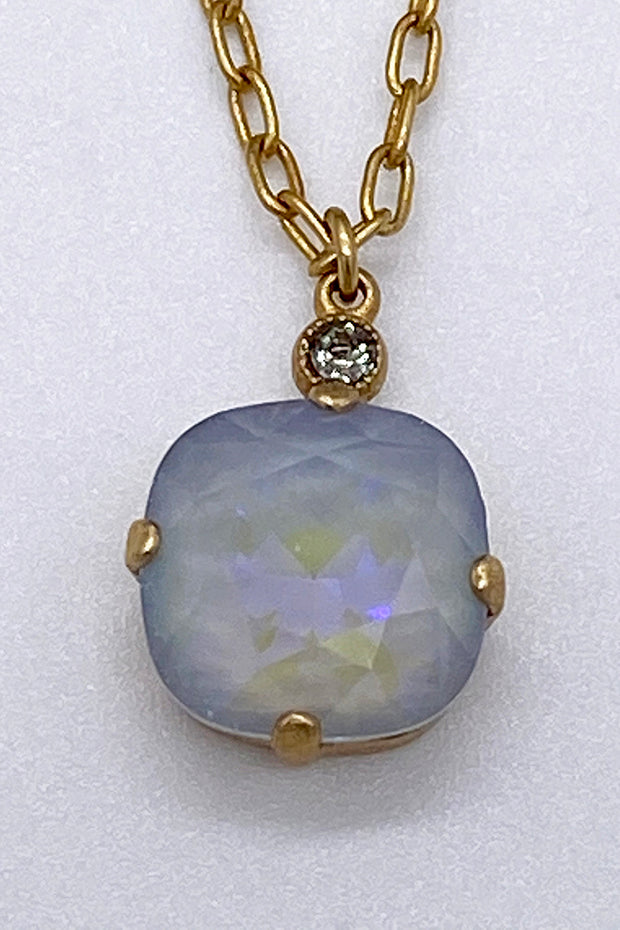 Nerida' Crystal Opal Necklace White Gold - Black Star Opal