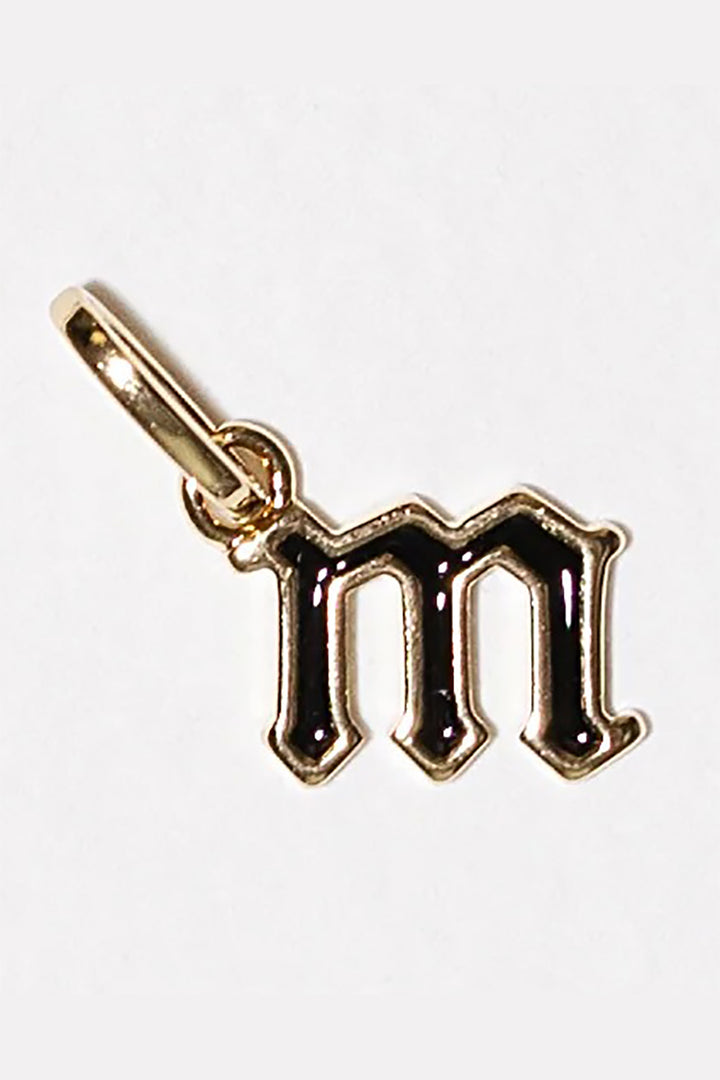 MIRANDA FRYE - Enamel Initial Charm with Sophie Chain in Gold - M