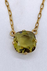 La Vie Parisienne - Swarovski Crystal Necklace Double Hung - Olivine