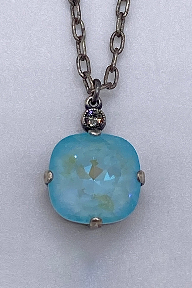 Single Swarovski Crystal Necklace - White Opal – Dandelion Jewelry