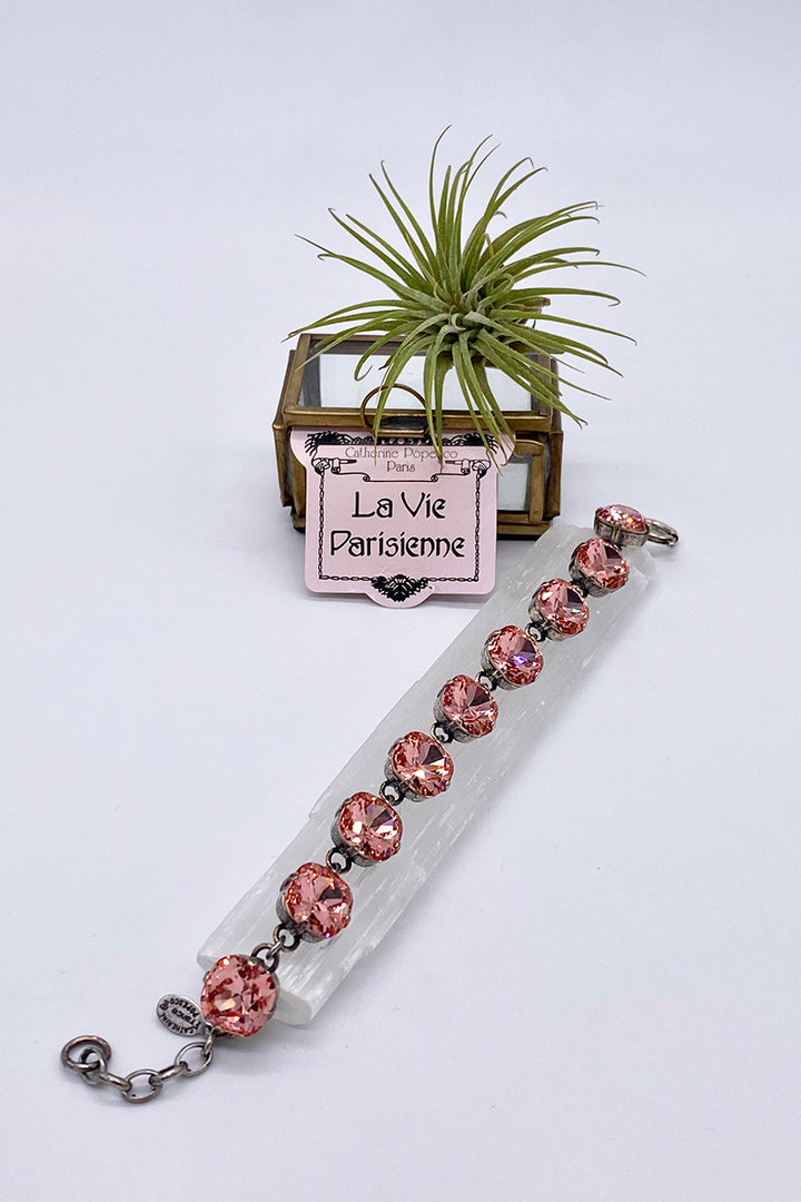 La Vie Parisienne - Swarovski Crystal Bracelet - Peach