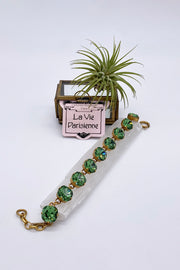 La Vie Parisienne - Swarovski Crystal Bracelet - Peridot