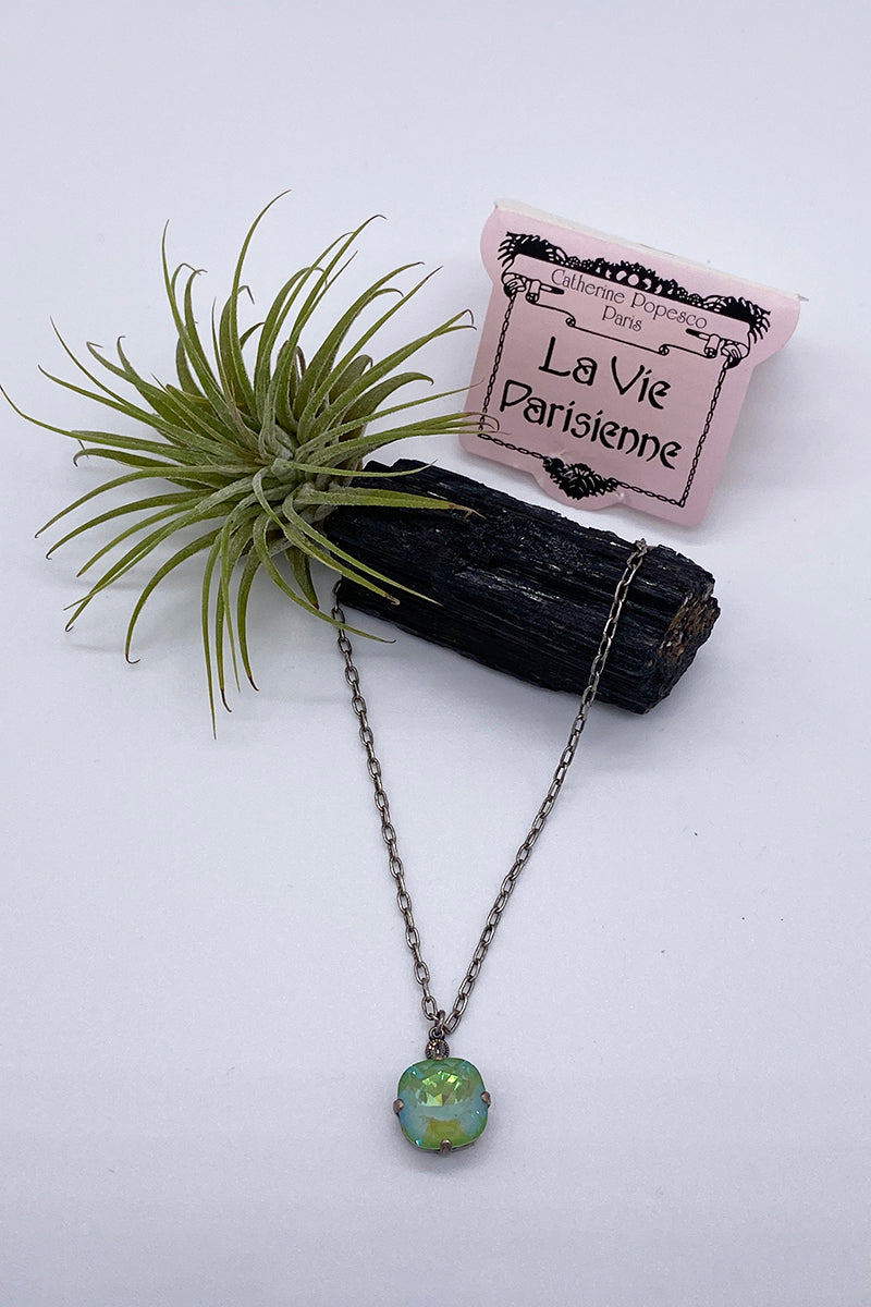 La Vie Parisienne - Swarovski Crystal Necklace - Peridot Opal