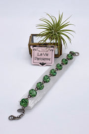 La Vie Parisienne - Swarovski Crystal Bracelet - Peridot