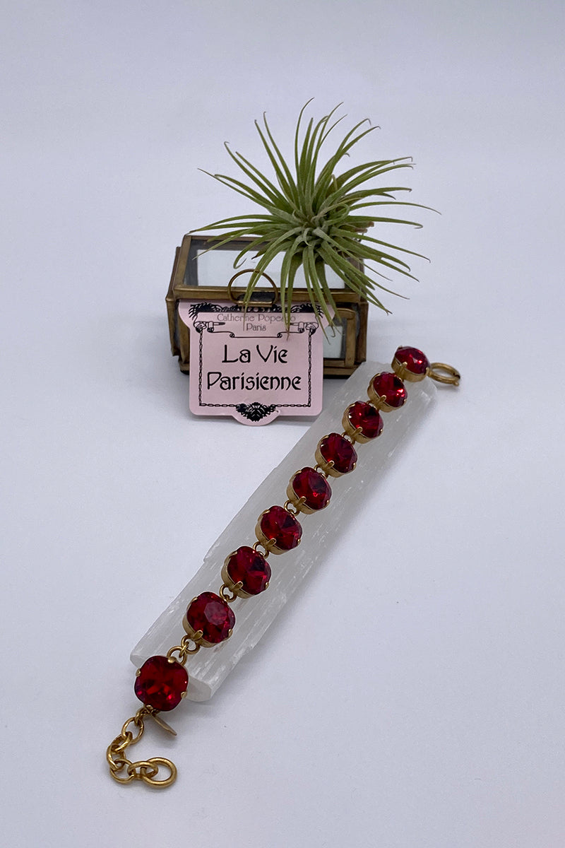 La Vie Parisienne - Swarovski Crystal Bracelet - Ruby