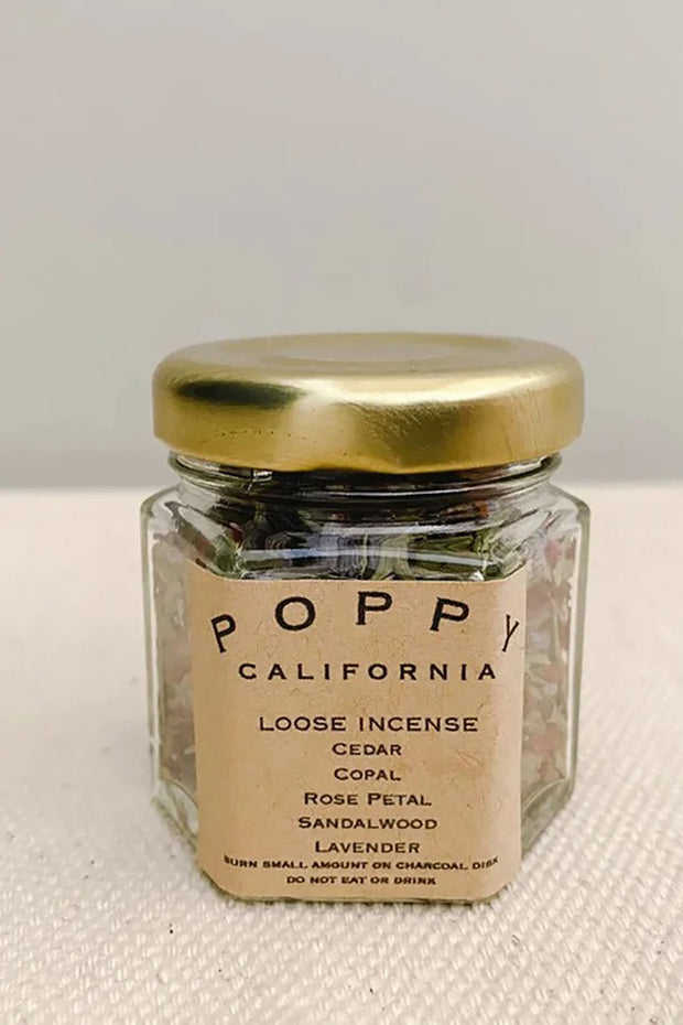 POPPY CA - Loose Incense Blend | Cedar + Copal