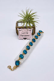 La Vie Parisienne - Swarovski Crystal Bracelet - Teal