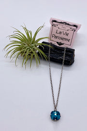 La Vie Parisienne - Swarovski Crystal Necklace - Teal