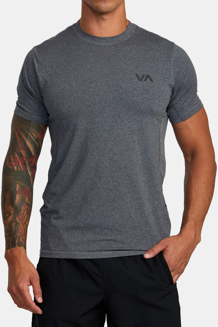 RVCA - Sport Vent Performance Tee in Charcoal Heather