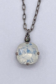 La Vie Parisienne - Swarovski Crystal Necklace Double Hung - White Opal
